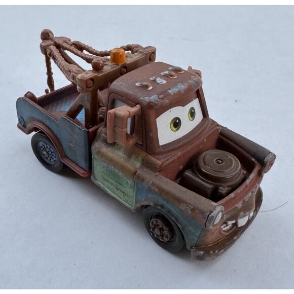 Disney Pixar Cars 2 Die Cast TOW MATER Tow Truck Used - Picture 1 of 5